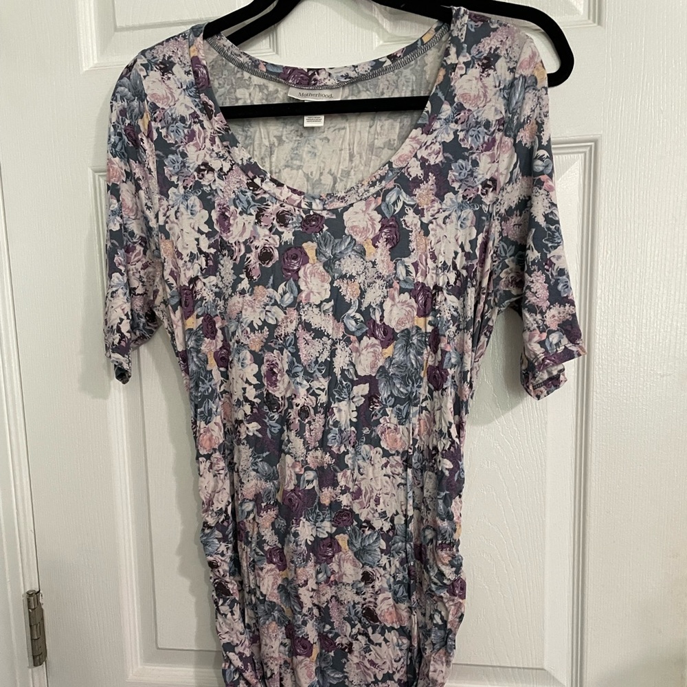 Maternity Floral Bodycon Dress
